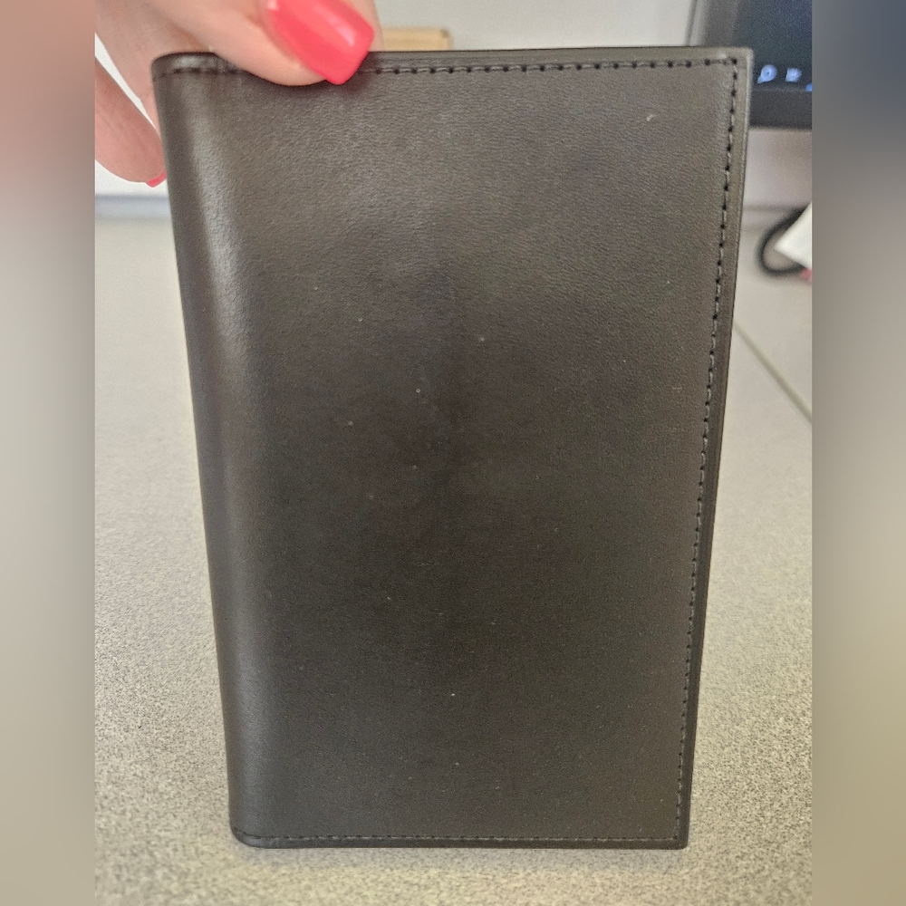 NIB Vintage Coach Pocket Diary Address Book Black Leather Wallet - Picture 2 of 13